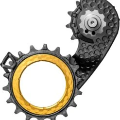 AbsoluteBLACK Oversized Derailleur Cage For Shimano R9200 12sp Gold