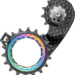 AbsoluteBLACK Oversized Derailleur Cage For Shimano R9200 12sp Rainbow