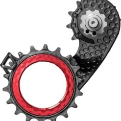 AbsoluteBLACK Oversized Derailleur Cage For Shimano R9200 12sp Red