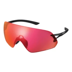 Shimano Aerolite P Sunglasses - Matte Black / Red Ridescape Road Lens