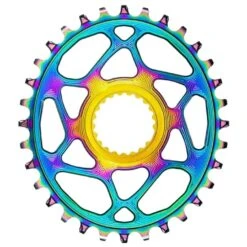 AbsoluteBLACK Oval Premium Shimano XTR 28T Chainring Rainbow
