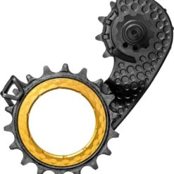 AbsoluteBLACK Oversized Derailleur Cage For Shimano R8100 12sp Gold
