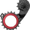 AbsoluteBLACK Oversized Derailleur Cage For Shimano R8100 12sp Red