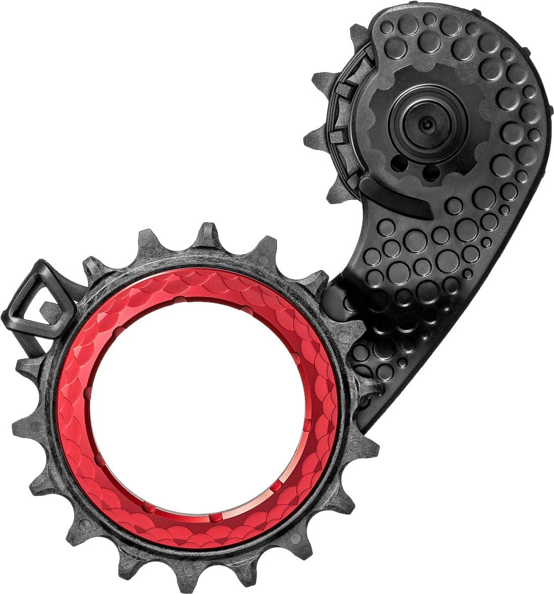 AbsoluteBLACK Oversized Derailleur Cage For Shimano R8100 12sp Red 1 AbsoluteBLACK Oversized Derailleur Cage For Shimano R8100 12sp Red